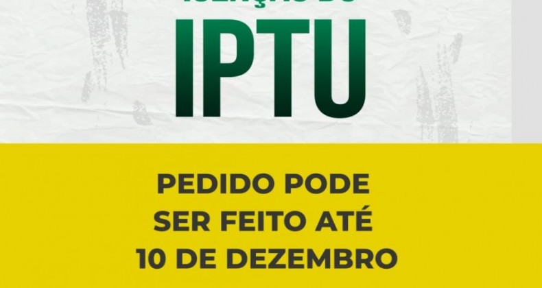 Isenção de IPTU em Nova Erechim