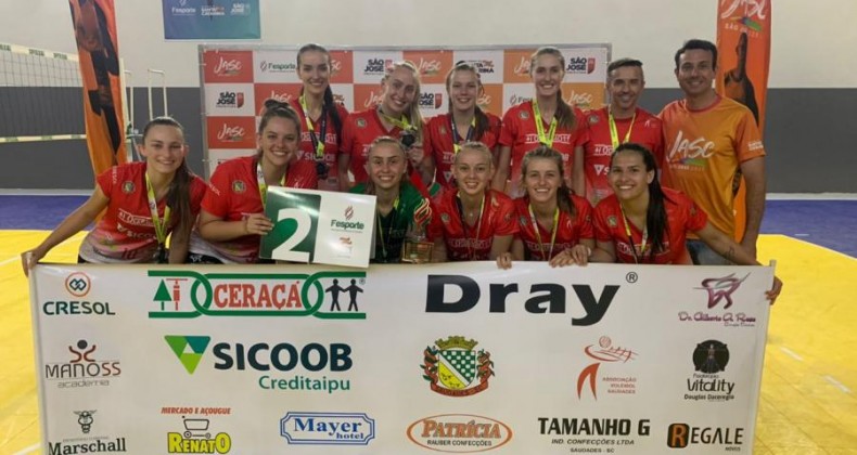 Voleibol saudadense é vice campeão do JASC