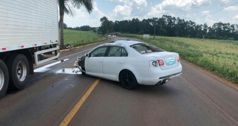 Capotamento deixa condutor ferido em Serra Alta