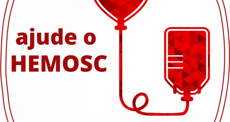 Hemosc precisa de doação de sangue com urgência